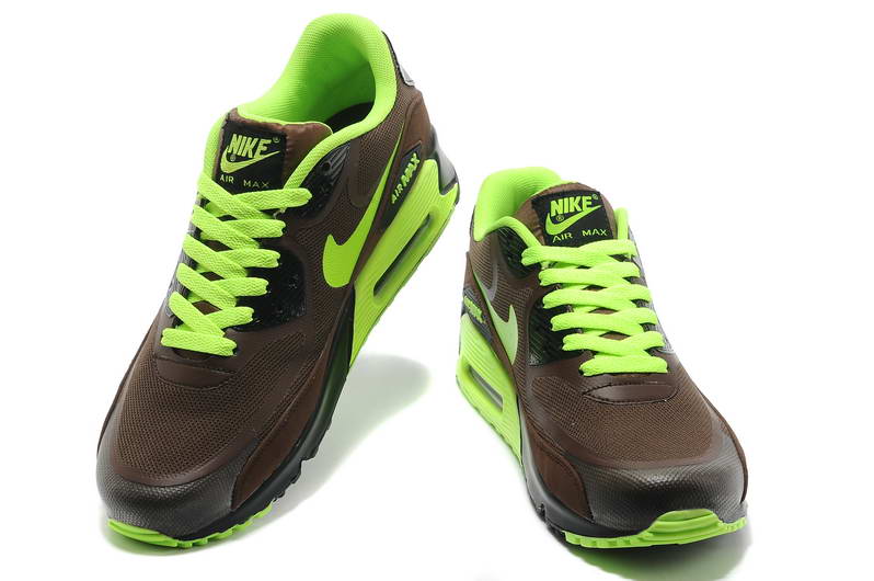 Nike Air Max 90 Chaussures Hommes pre TAPE Marron Noir Vert (3)